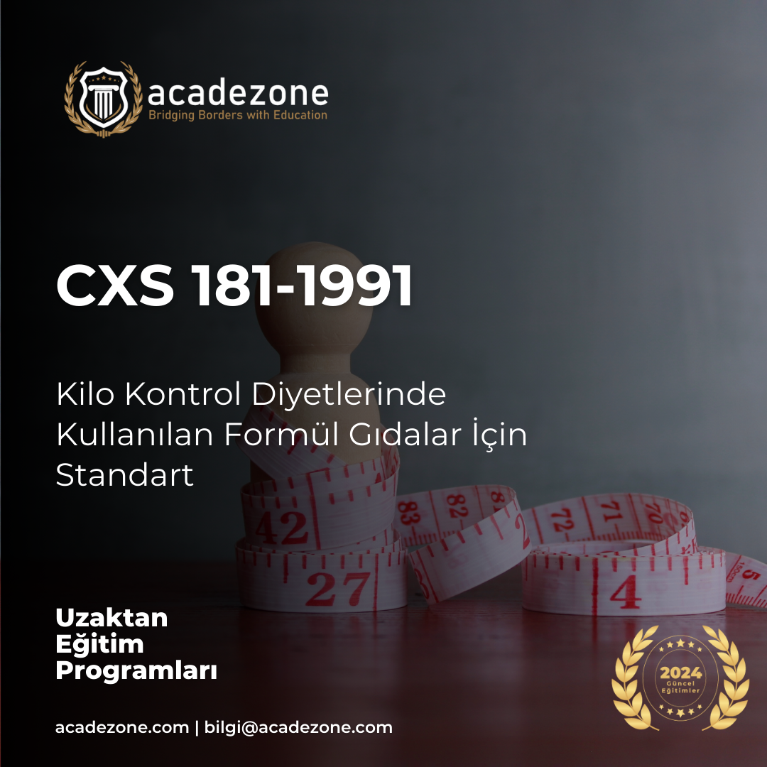 CXS 181 - Kilo Kontrol Diyetlerinde Kullanılan Formül Gıdalar İçin Standart
